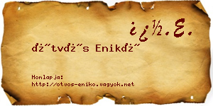 Ötvös Enikő névjegykártya